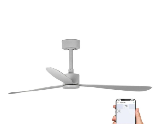 Ανεμιστήρας Οροφής Amelia 33762WP Smart Fan Με Τηλεχειριστήριο Φ132cm Grey Faro Barcelona