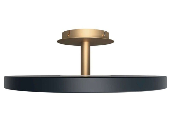 Φωτιστικό Οροφής - Πλαφονιέρα Asteria 2330 Φ60x21cm Led 2300lm 37W 3000K Anthracite-Brass Umage