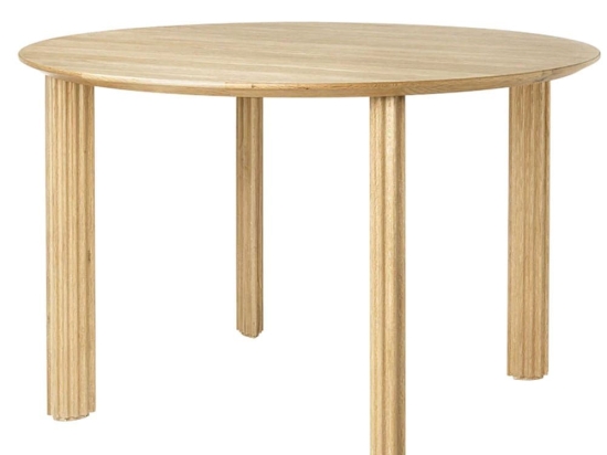 Τραπέζι Τραπεζαρίας Comfort Circle Ripples 5656C5656-1 Φ120x74,7cm Oak Umage Ατσάλι,Ξύλο,Mdf