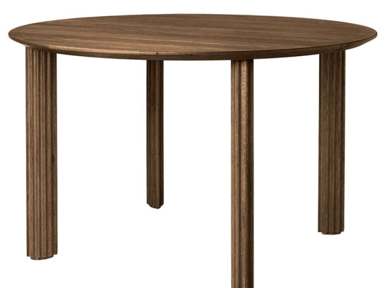 Τραπέζι Τραπεζαρίας Comfort Circle Ripples 5856C5856-1 Φ120x74,7cm Dark Oak Umage Ατσάλι,Ξύλο,Mdf
