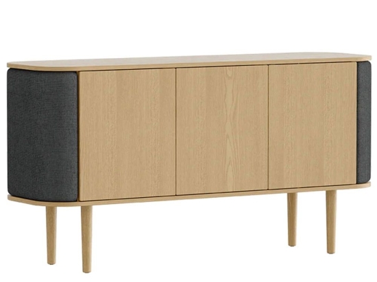 Μπουφές Treasures Horizons S 5623C710-04 150x43x75cm Oak-Dark Grey Umage Ατσάλι,Ξύλο