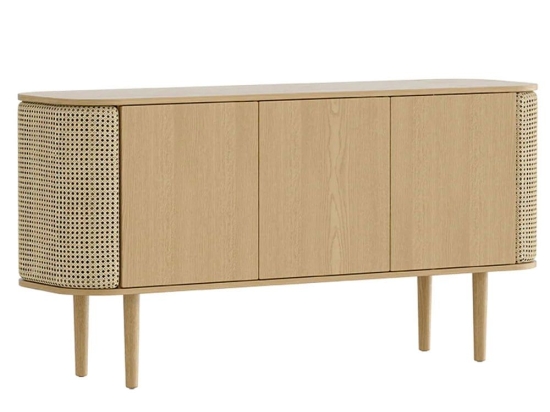 Μπουφές Treasures Venetian Cane 5623C5622-3 150x43x75cm Oak-Beige Umage Polyester,Ξύλο,Ατσάλ