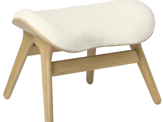 Σκαμπό Ottoman Teddy Bear 5573C5573-6 63x50x43cm Oak-White Umage