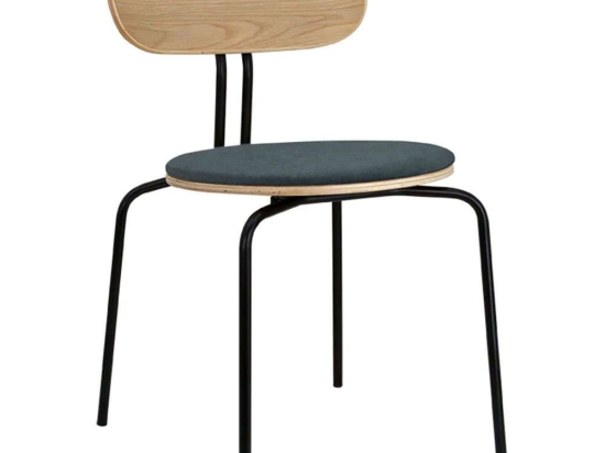 Καρέκλα Τραπεζαρίας Curious Black 5916-3C719-17 44,5x48x77,5cm Grey Blue-Black Umage Ατσάλι,Polywood