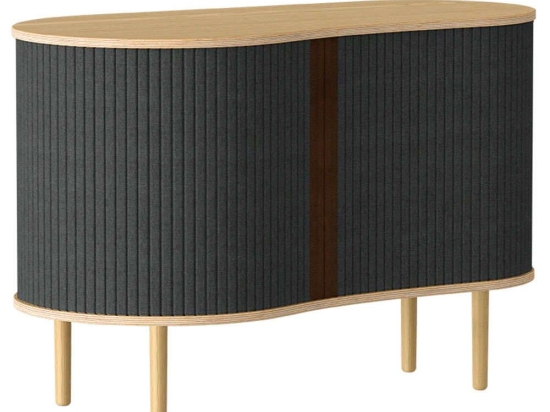 Μπουφές Audacious Horizons S 5600C706-04 100x50x67cm Oak-Dark Grey Umage Polyester,Ξύλο