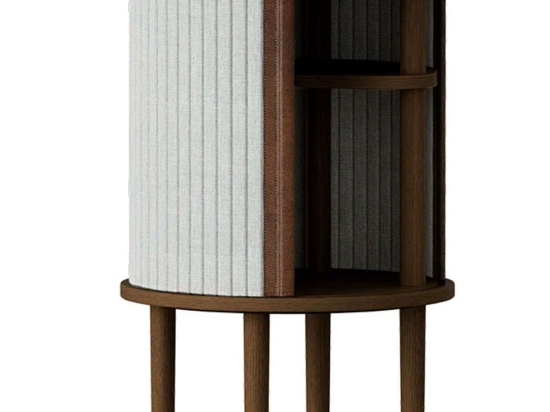 Τραπεζάκι Βοηθητικό Audacious Horizons S 5803C708-03 Φ38x59,3cm Dark Oak-Light Grey Umage