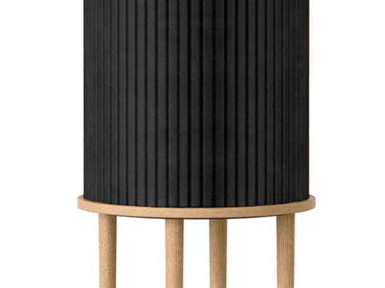 Τραπεζάκι Βοηθητικό Audacious Faux Leather 5603C5603-7 Φ38x59,3cm Oak-Charcoal Umage