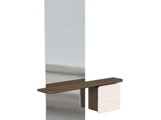 Καθρέπτης Τοίχου One More Look 5820C5620-1 78x15x118cm Dark Oak-White Umage Ατσάλι,Ξύλο