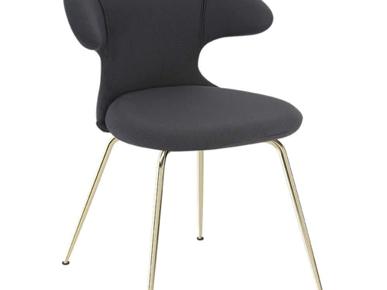 Καρέκλα Τραπεζαρίας Time Flies Horizons S 590-04C5901-1 57x59x83cm Dark Grey-Brass Umage Ατσάλι,Polyester