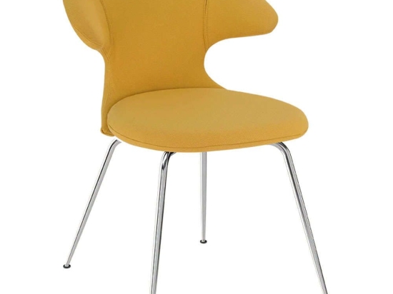 Καρέκλα Τραπεζαρίας Time Flies Horizons S 590-09C5901-2 57x59x83cm Yellow-Chrome Umage Ατσάλι,Polyester