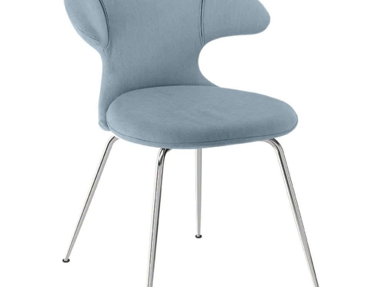 Καρέκλα Τραπεζαρίας Time Flies Horizons S 590-14C5901-2 57x59x83cm Light Blue-Chrome Umage Ατσάλι,Polyester