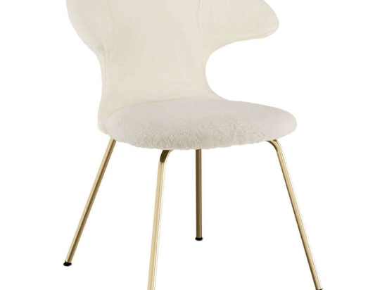 Καρέκλα Τραπεζαρίας Time Flies Teddy Bear 590-18C5901-1 57x59x83cm White-Brass Umage Ατσάλι,Polyester