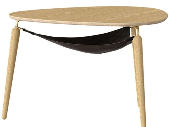 Τραπέζι Σαλονιού Hang Out 5570 Φ80x48,9cm Oak-Brass Umage