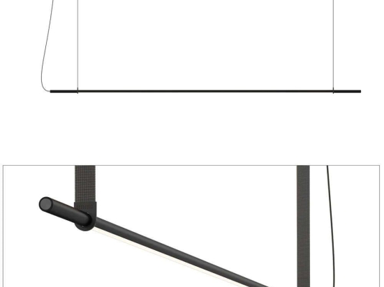 Φωτιστικό Οροφής - Ράγα T.O 10872/10875 137x1,3cm Dim Led 750lm 10W 2700K Black-Graphite Pablo Designs