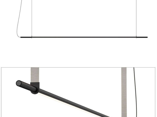Φωτιστικό Οροφής - Ράγα T.O 10872/10876 137x1,3cm Dim Led 750lm 10W 2700K Black-Grey Pablo Designs