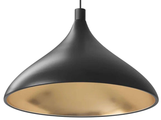 Φωτιστικό Οροφής Swell XL Single W 10596 61x36cm Dim E26 1050lm 13W 3000K Black-Brass Pablo Designs