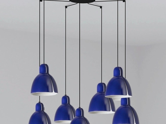 Φωτιστικό Οροφής Venice 64255-128-7L 7xE27 15W Blue Faro Barcelona