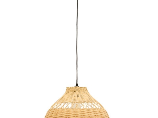 Φωτιστικό οροφής μονόφωτο Vida pakoworld E27 bamboo φυσικό Φ45x70εκ