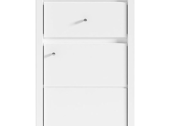 Κομοδίνο Fansi pakoworld λευκό 49x40.5x77εκ