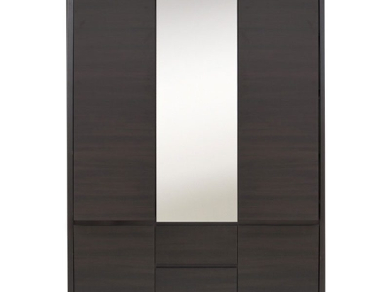 Ντουλάπα ρούχων τρίφυλλη Selina pakoworld wenge 153.5x55.5x211εκ