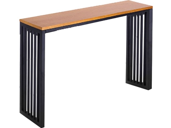 Τραπέζι μπαρ Maize pakoworld φυσικό-μαύρο 139x39x103εκ