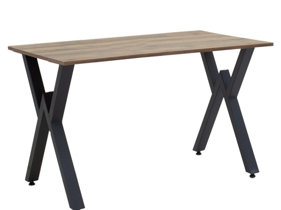 Τραπέζι Lowen pakoworld καρυδί-μαύρο 140x80x75εκ
