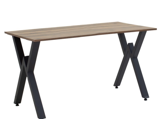 Τραπέζι Lowen pakoworld καρυδί-μαύρο 160x90x75εκ