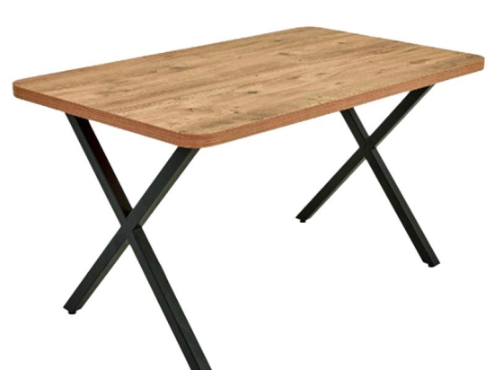Τραπέζι Marigold pakoworld καρυδί-μαύρο 120x70x75εκ