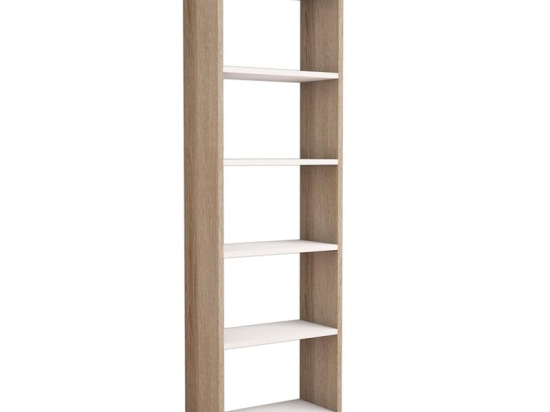 Βιβλιοθήκη Darco pakoworld μελαμίνης oak-λευκό 48.6x22x160εκ