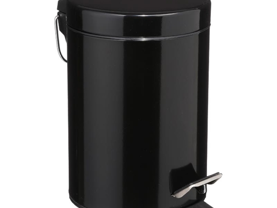 Κάδος απορριμμάτων 3L Dustbin pakoworld μέταλλο-pp μαύρο