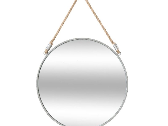 Καθρέπτης PWD-0074 pakoworld μέταλλο γκρι antigue 38x3x38εκ