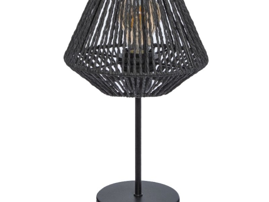 Επιτραπέζιο φωτιστικό PWL-1106 pakoworld Ε27 μαύρο Φ19x34εκ