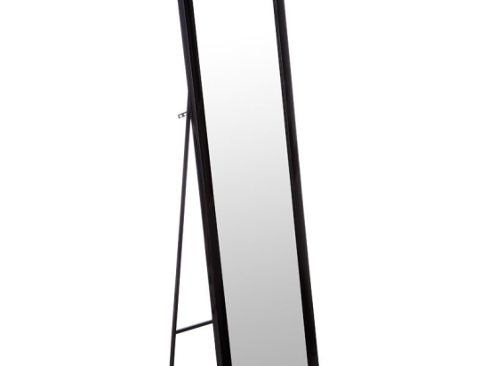 Καθρέπτης δαπέδου PWD-0112 pakoworld polyresin-γυαλί μαύρο 39x35.5x125εκ