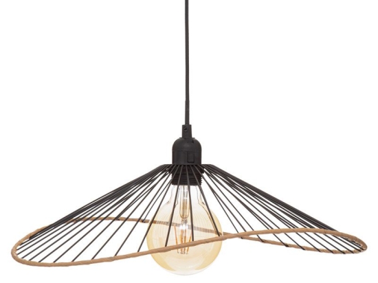 Φωτιστικό οροφής μονόφωτο Dess pakoworld Ε27 40W μαύρο 45x42x17.5εκ