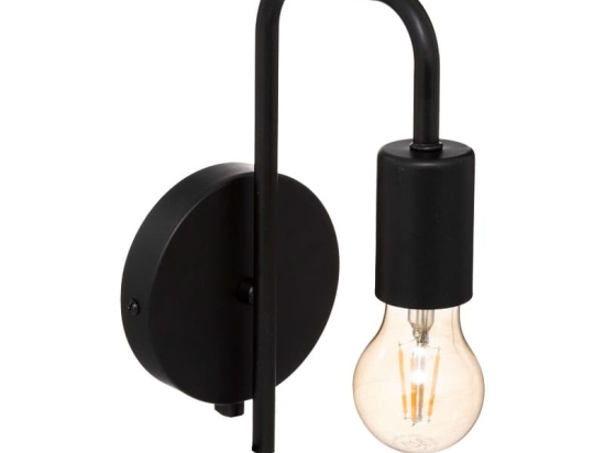 Φωτιστικό τοίχου-απλίκα Zhola pakoworld E27 40W μαύρο 17x12x25εκ