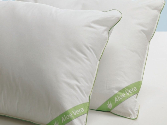 Μαξιλάρι Ύπνου Σετ 2τμχ Βαμβακερό Aloe Vera White Palamaiki 50X70 50x70cm 100% Βαμβάκι