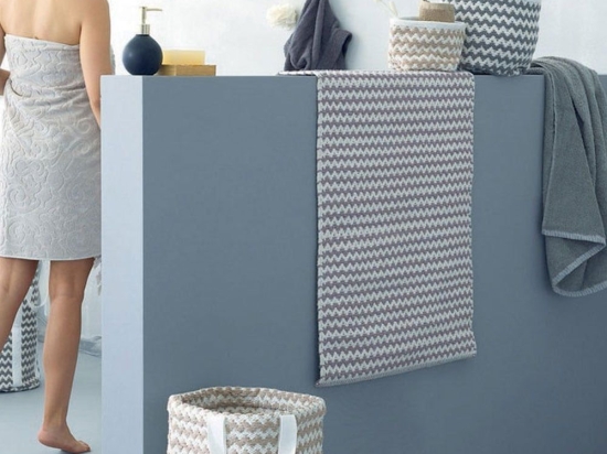 Καλάθι Απλύτων 30X30X46 Taylor Laundry Silver Grey Palamaiki Βαμβάκι