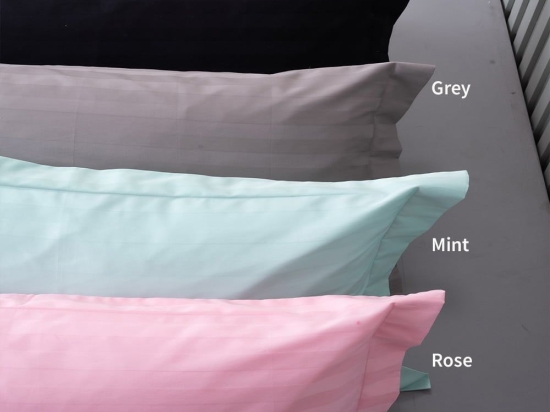 Σεντόνια Satin Stripes (Σετ 4τμχ) Rose Palamaiki Υπέρδιπλο 240x270cm 100% Βαμβακοσατέν