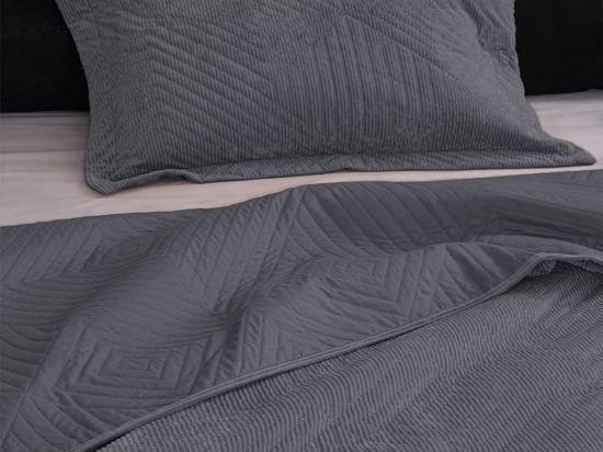 Κουβερλί Dizza Grey Palamaiki Υπέρδιπλo 220x240cm Πολυέστερ