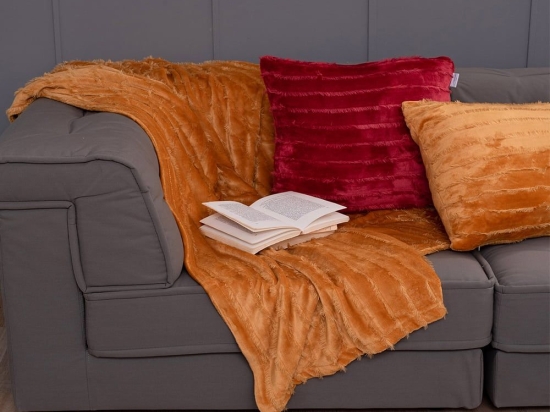 Κουβέρτα Καναπέ Gwen Gold Palamaiki 130x 180 Jacquard