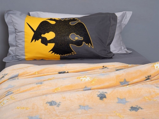 Κουβέρτα Παιδική Luminous AEK Yellow-Black Palamaiki Μονό 160x220cm Flannel
