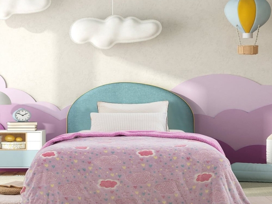 Κουβέρτα Παιδική Luminous Doodle Pink Palamaiki Μονό 160x220cm Flannel