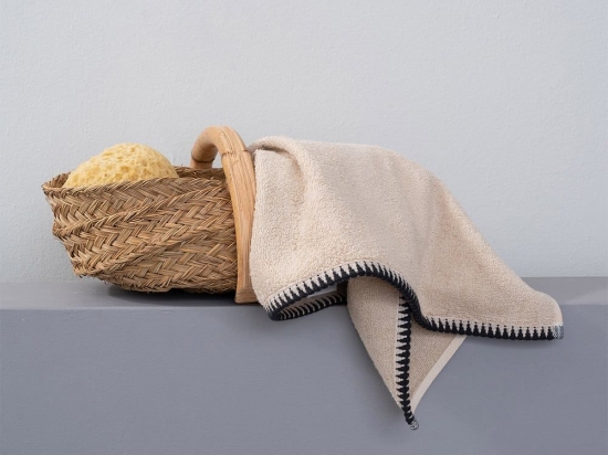 Πετσέτα Brooklyn Beige Palamaiki Χεριών 30x50cm 100% Βαμβάκι
