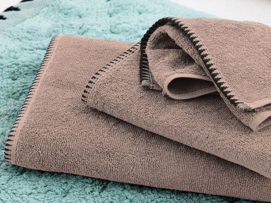 Πετσέτες Brooklyn (Σετ 3τμχ) Taupe Palamaiki Σετ Πετσέτες 70x140cm 100% Βαμβάκι