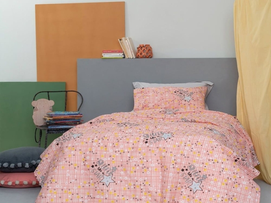 Σεντόνια Παιδικά Luminous Cluster (Σετ 3τμχ) Pink Palamaiki Ημίδιπλο 170x260cm 100% Βαμβάκι