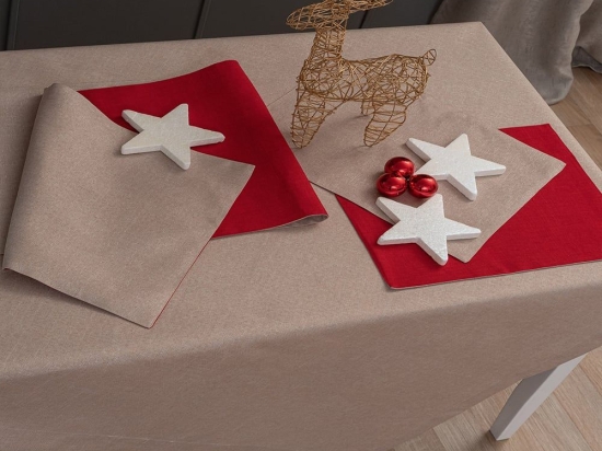 Σουπλά Χριστουγεννιάτικα CD01 (Σετ 2τμχ) Beige Palamaiki 35x45cm