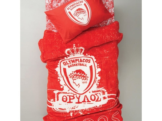 Κουβέρτα Παιδική Olympiacos Velour 3 Red Palamaiki Ημίδιπλο 160x220cm Πολυέστερ