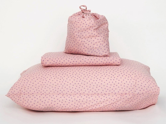 Σεντόνι Confetti Με Λάστιχο Blush Pink Palamaiki Υπέρδιπλο 100% Βαμβάκι