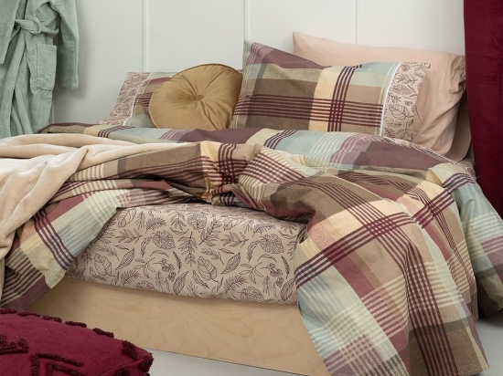 Σεντόνια Coordinabile CB2077 (Σετ 4τμχ) Beige Palamaiki Υπέρδιπλο 240x260cm 100% Βαμβάκι
