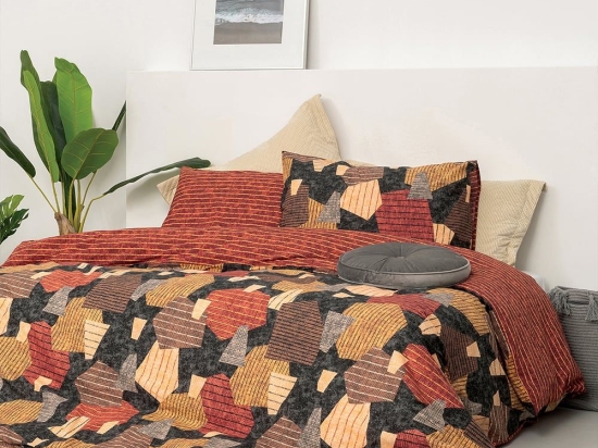 Σεντόνια FL6160 (Σετ 3τμχ) Multi Palamaiki Ημίδιπλο 170x260cm 100% Βαμβάκι